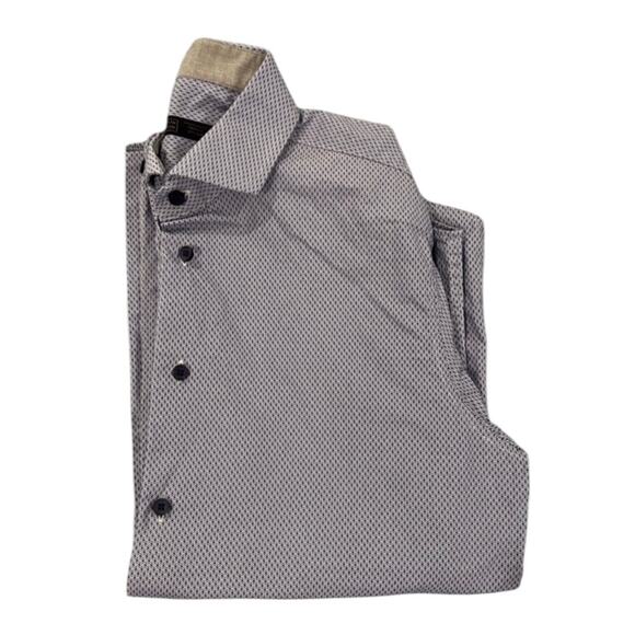 14th & Union Blue & White Button Down Dress Shirt - Picture 3 of 5